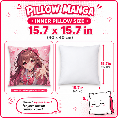 New Comfortable Square Plain White Inner Pillow 15.7 x 15.7 IN