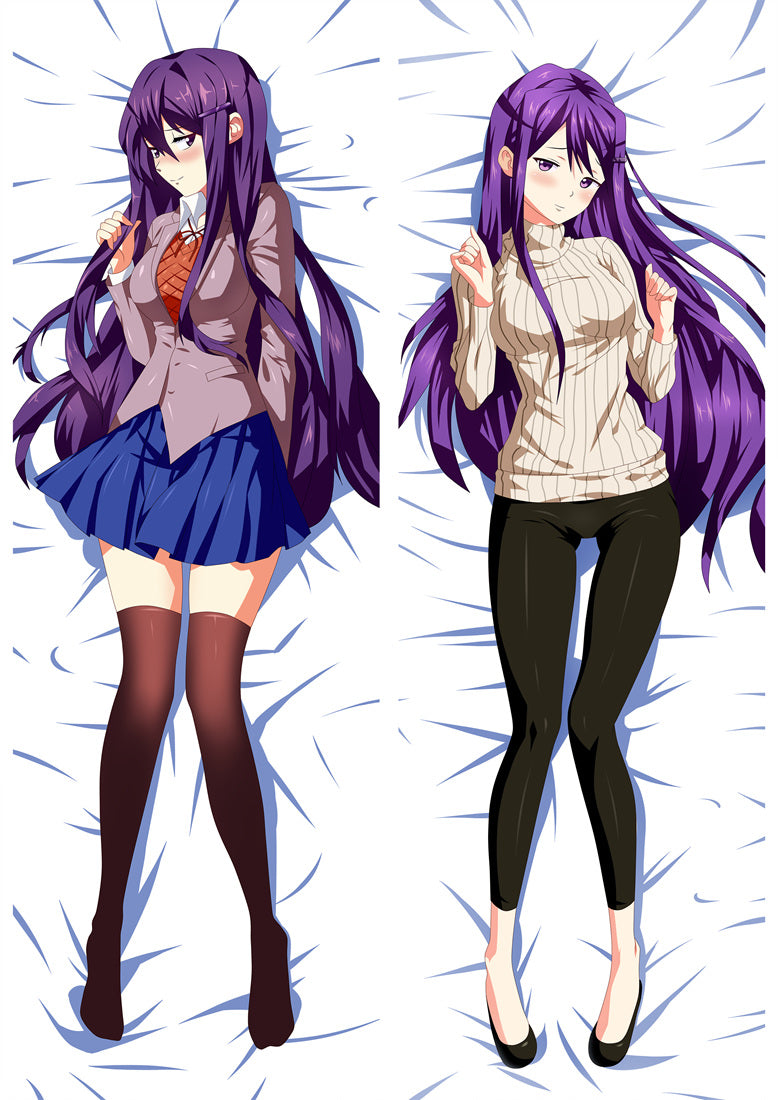 PM New Yuri - Doki Doki Literature Club Anime Dakimakura Japanese Hugging Body Pillow Cover 89001