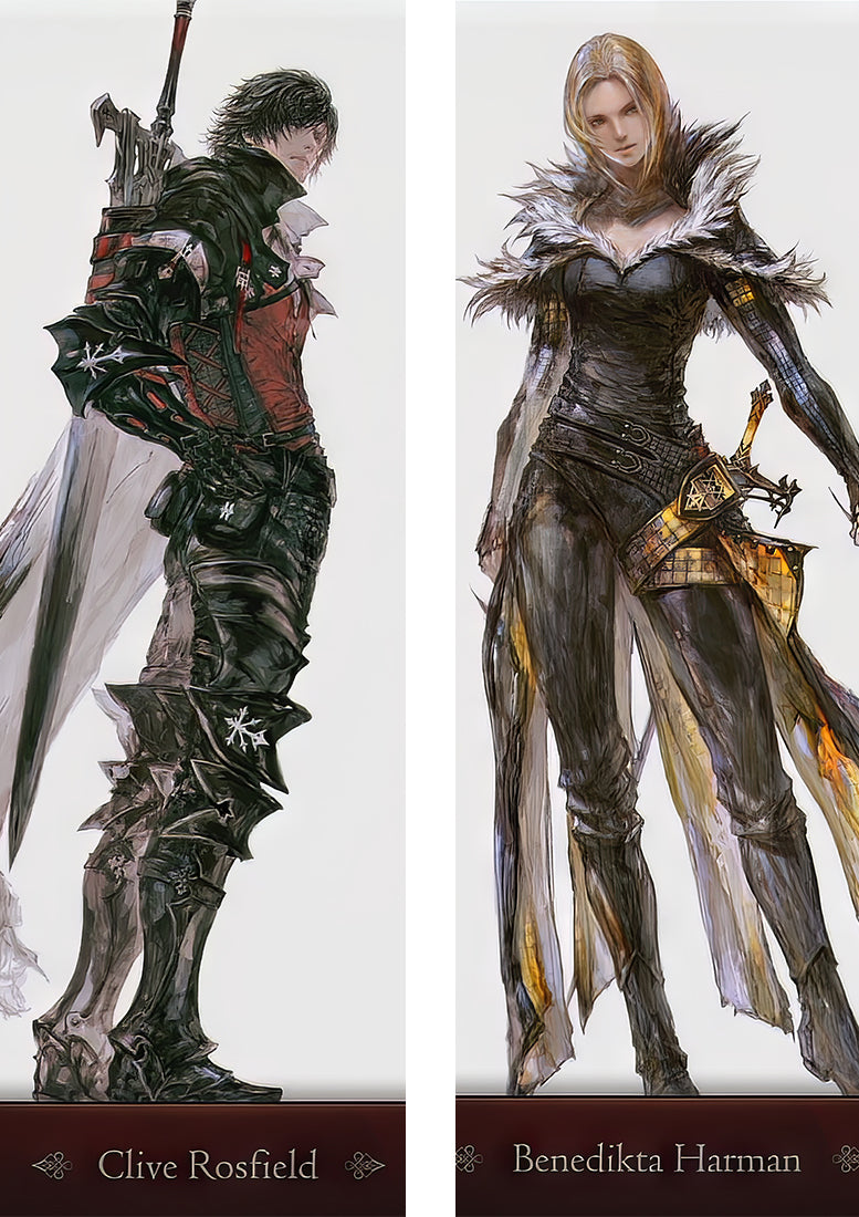 Clive and Benedikta Final Fantasy XVI anime body pillow cover ??PillowManga