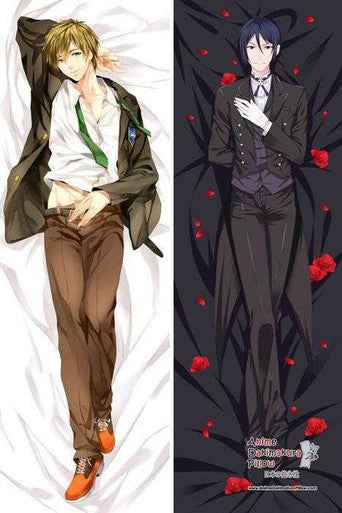 Tachibana Makoto and Sebastian Michaelis Free!/Black Butler Dakimakura Body Pillow Cover MGF11137