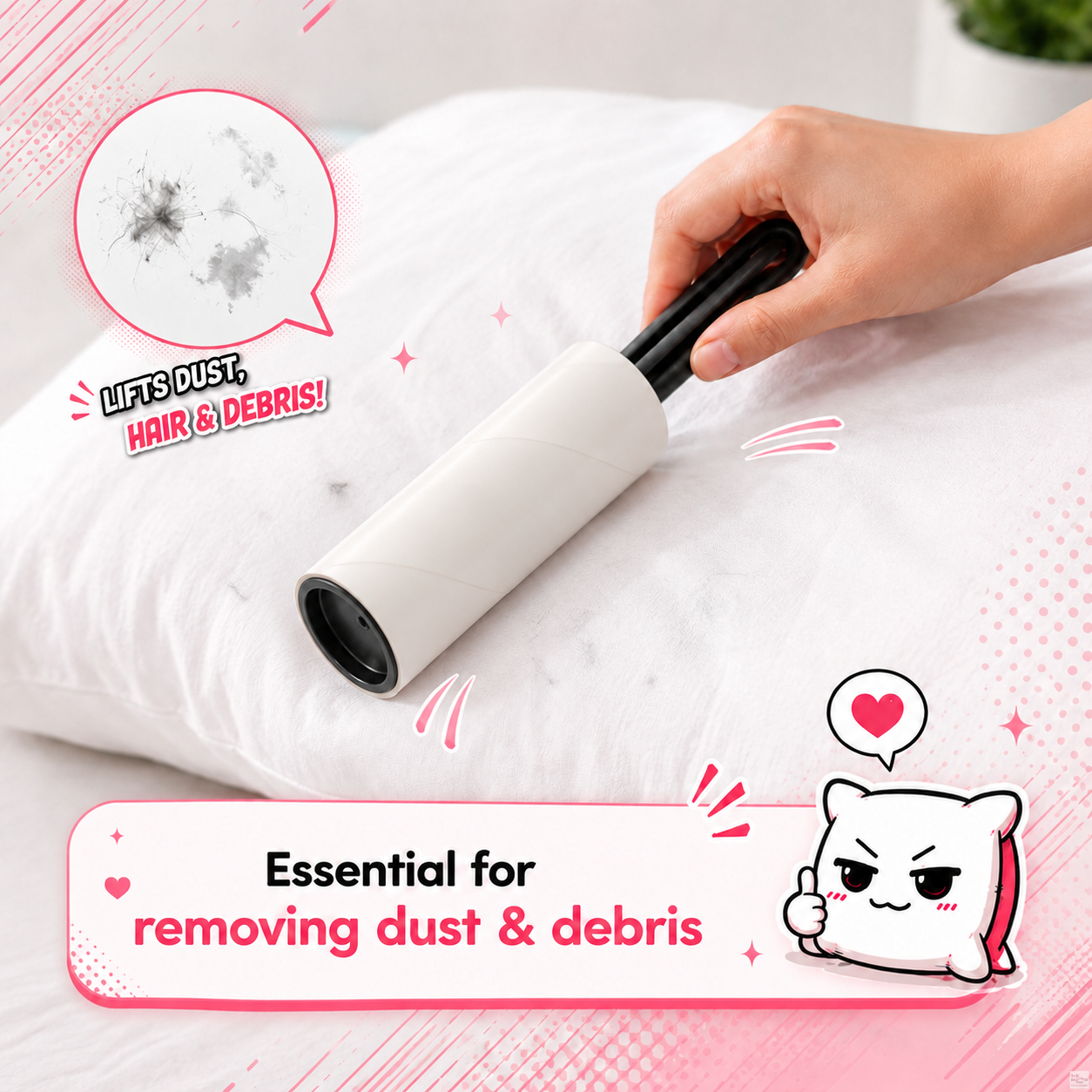 Roller Dust, Dirt & Debris Roller | Pillow, Shirt, Cleaner 021