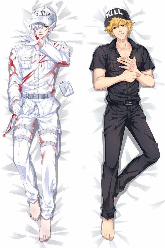 PM White Blood Cell & Killer T Cell - Cells at Work! Anime Body Pillow Cover  -PC-211117
