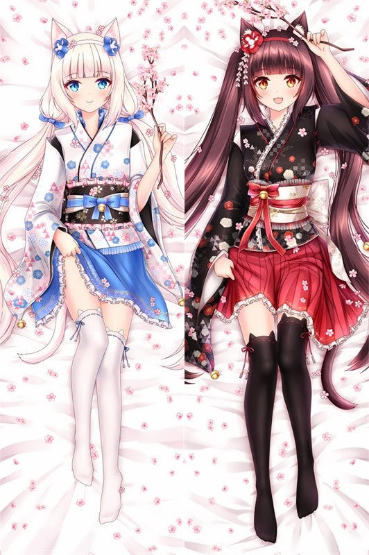 PM Chocola and Vanilla - Nekopara Anime Body Pillow Cover  -PC-23438