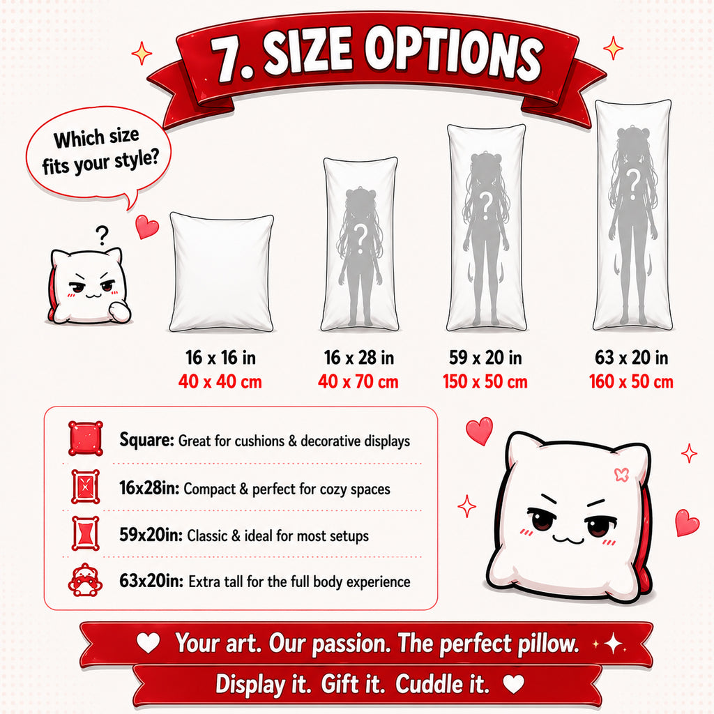 Custom Made Anime Body Pillow Cover Pillow Cover: Your Dream Waifu / Husbando!