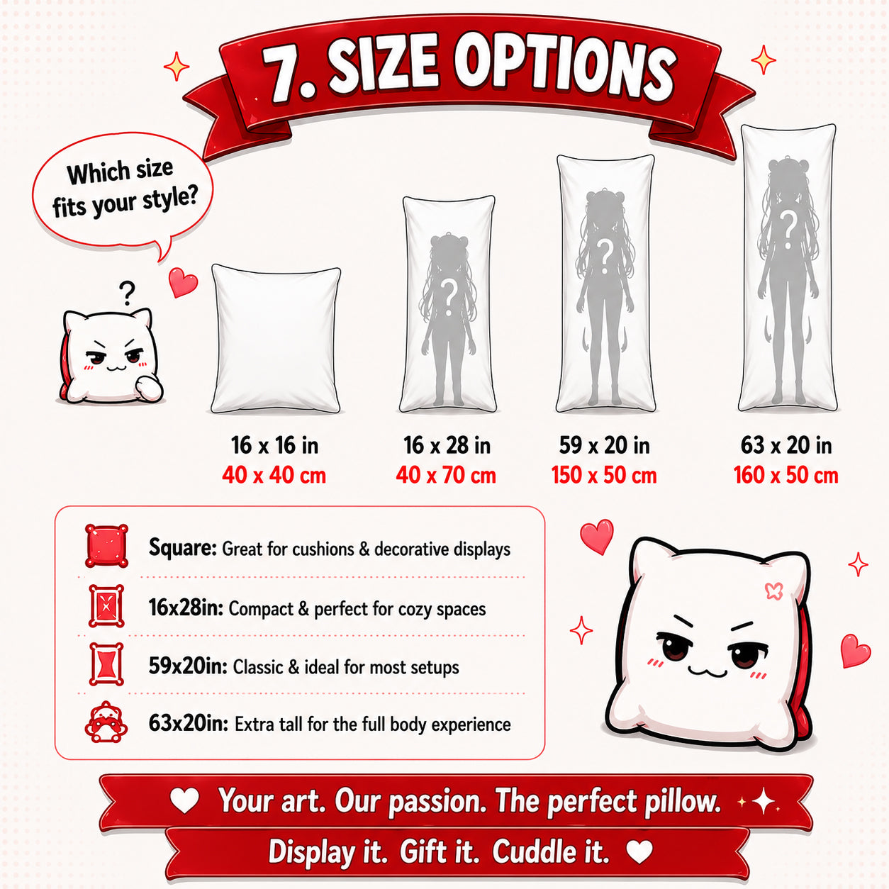 Custom Made Anime Body Pillow Cover Pillow Cover: Your Dream Waifu / Husbando!
