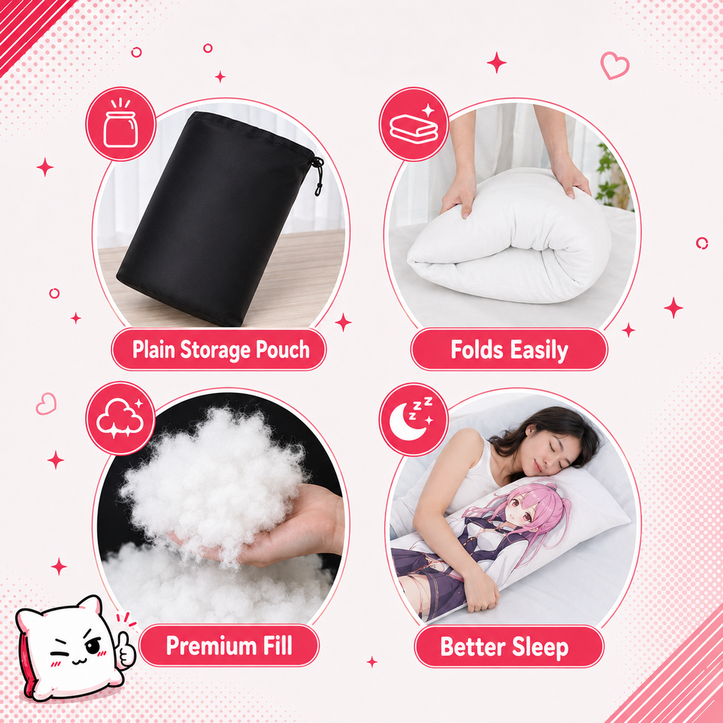 New Super Comfort Inner Pillow - 12 x 40 / 15.7 x 47.2 IN Japanese Body Pillow