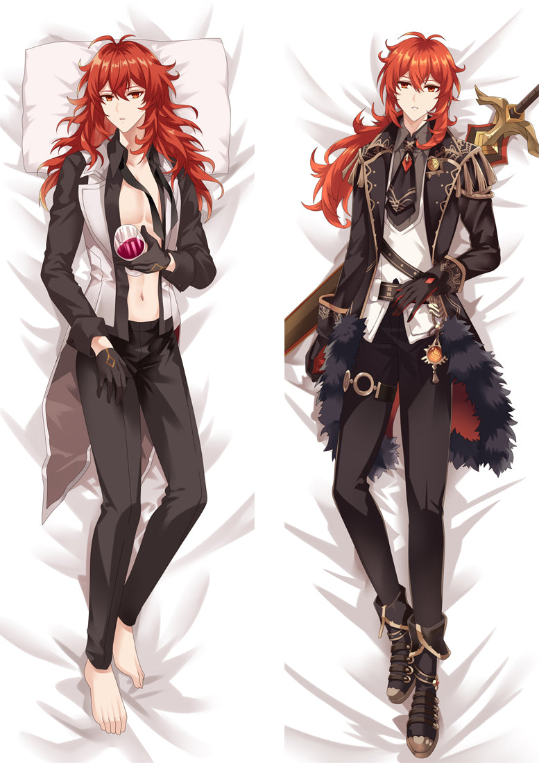 PM Diluc - Genshin Impact Anime Body Pillow Cover  -PC-221212