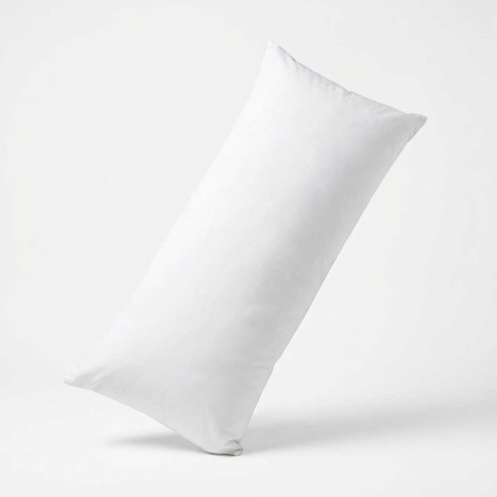 Cloud-Core body pillow insert on white background, plump and fully filled