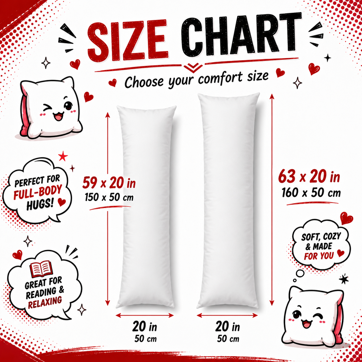 Cloud-Core Inner Pillow The Part You Actually Hug (Body Pillow Insert)