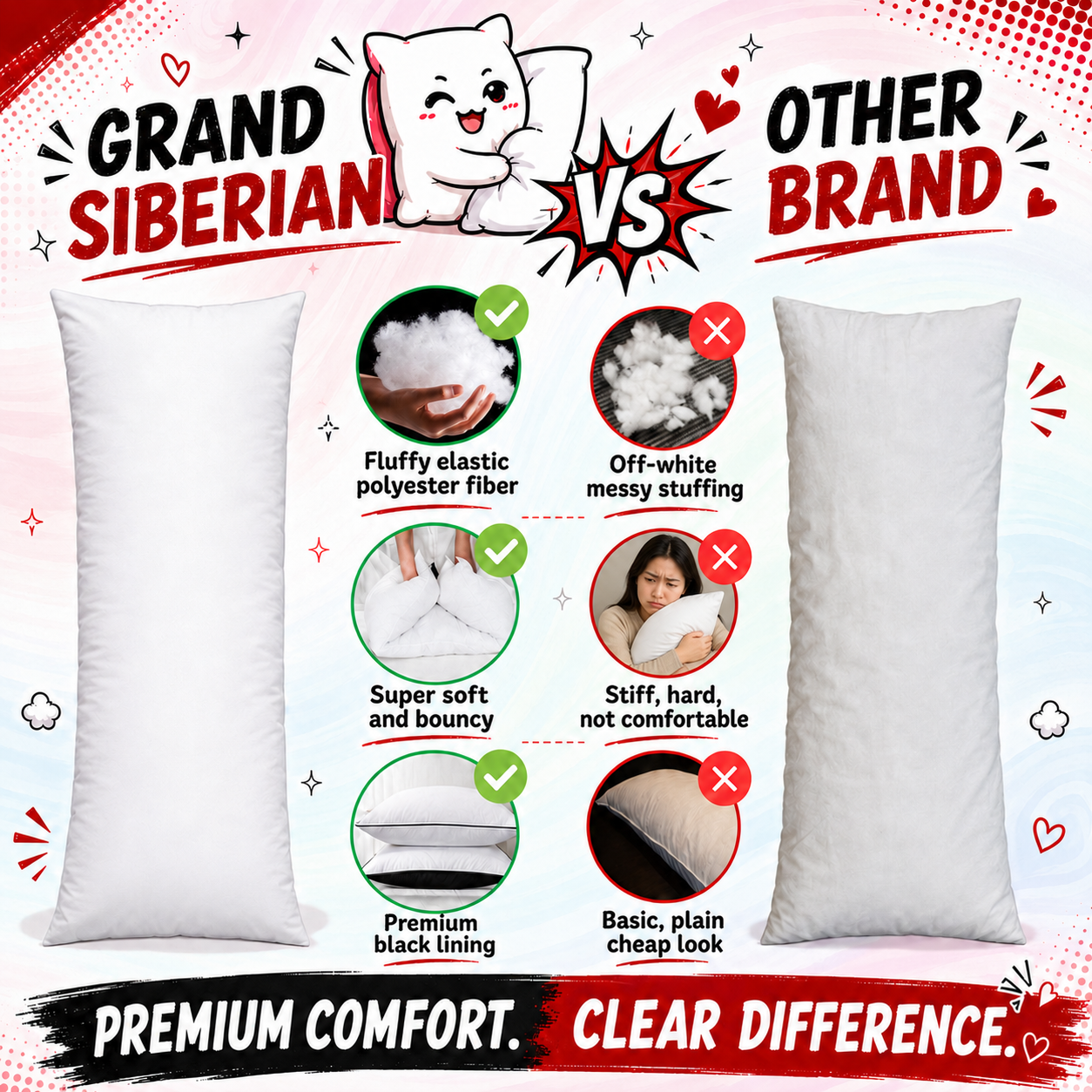 Cloud-Core Inner Pillow The Part You Actually Hug (Body Pillow Insert)