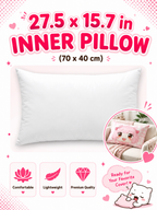 Fluffy Huggable Plain White Dakimakura Inner Pillow 15.7 x 27.5 IN
