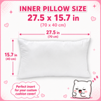 Fluffy Huggable Plain White Dakimakura Inner Pillow 15.7 x 27.5 IN
