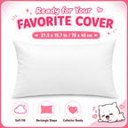 Fluffy Huggable Plain White Dakimakura Inner Pillow 15.7 x 27.5 IN