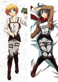 Armin Arlert and Mikasa Ackerman Attack on Titan anime body pillow cover ??PillowManga