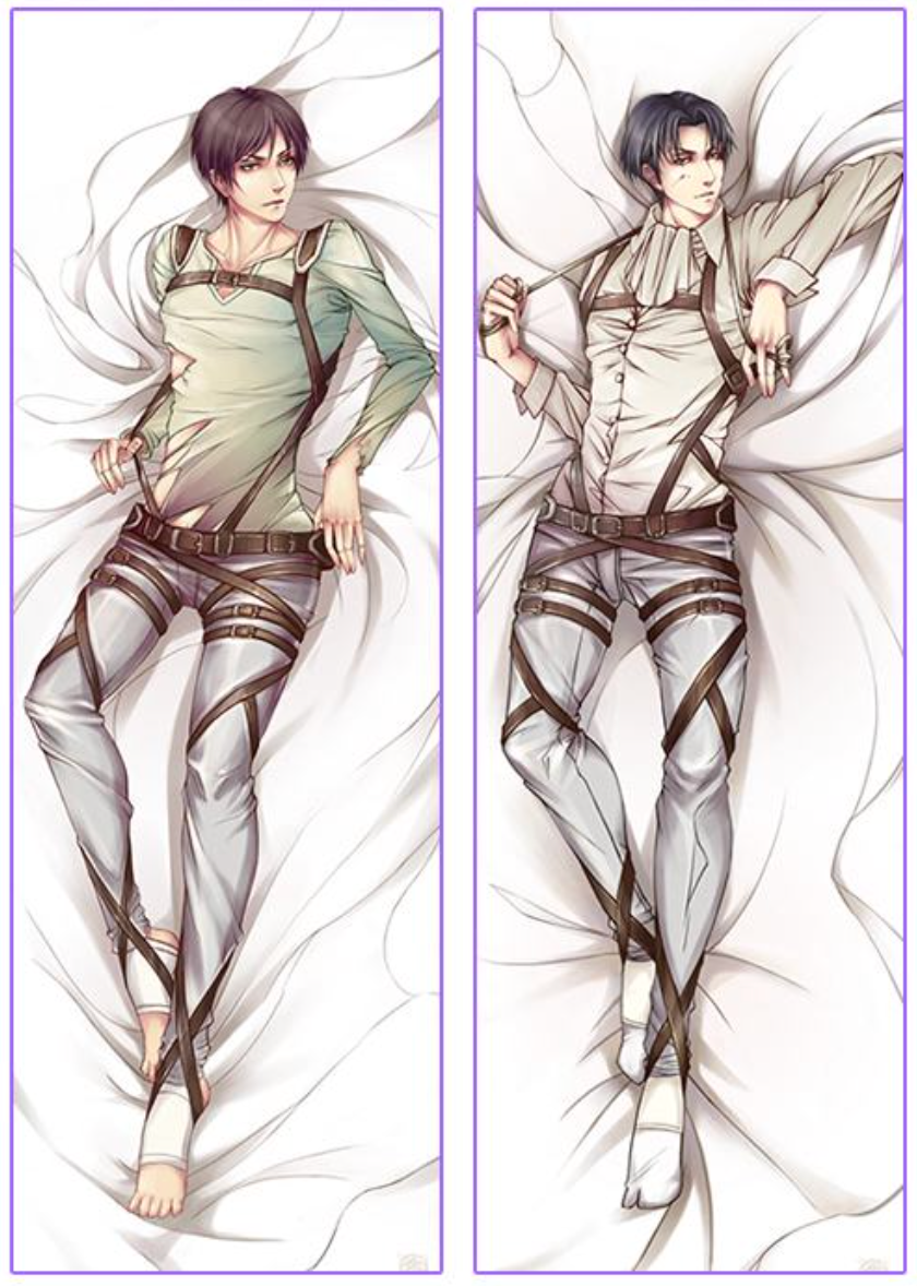 PM Eren Yeager & Levi Ackerman - Attack on Titan Anime Body Pillow Cover  YCDS034
