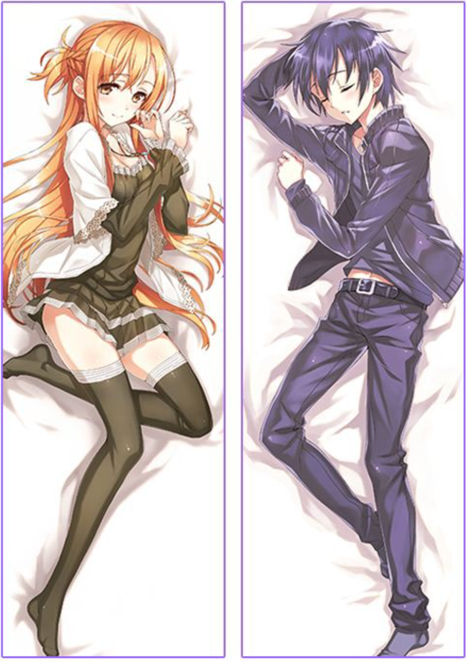 PM Yuuki Asuna & Kirito - Sword Art SOA Anime Body Pillow Cover  YCDS200