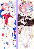 PM Ram _ Rem - Rezero Anime Body Pillow Cover  YCDS362