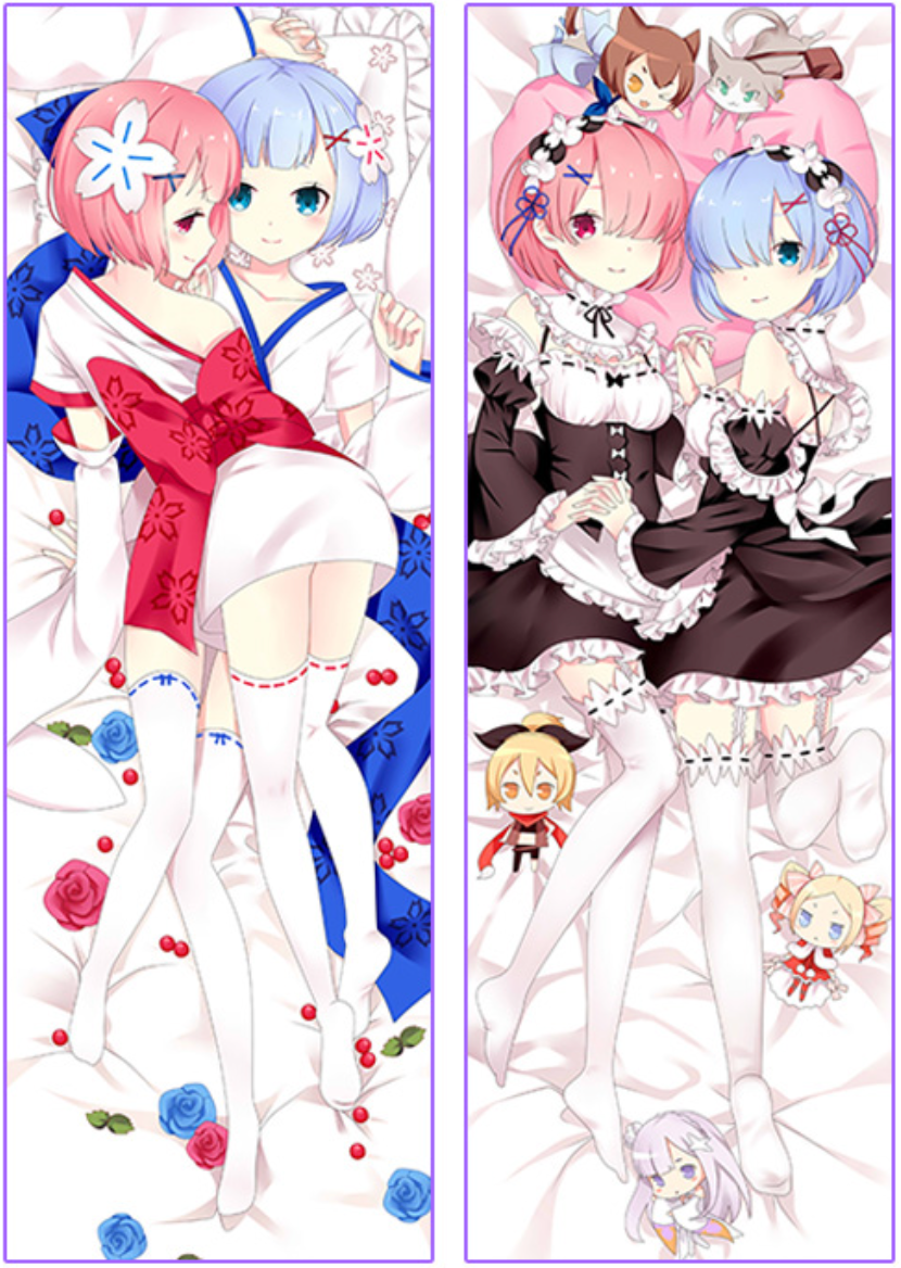 PM Ram _ Rem - Rezero Anime Body Pillow Cover  YCDS362